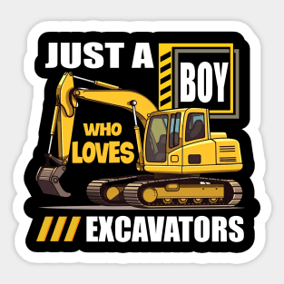 Groundbreaker Genius Stylish Tee for Excavator Enthusiasts Sticker